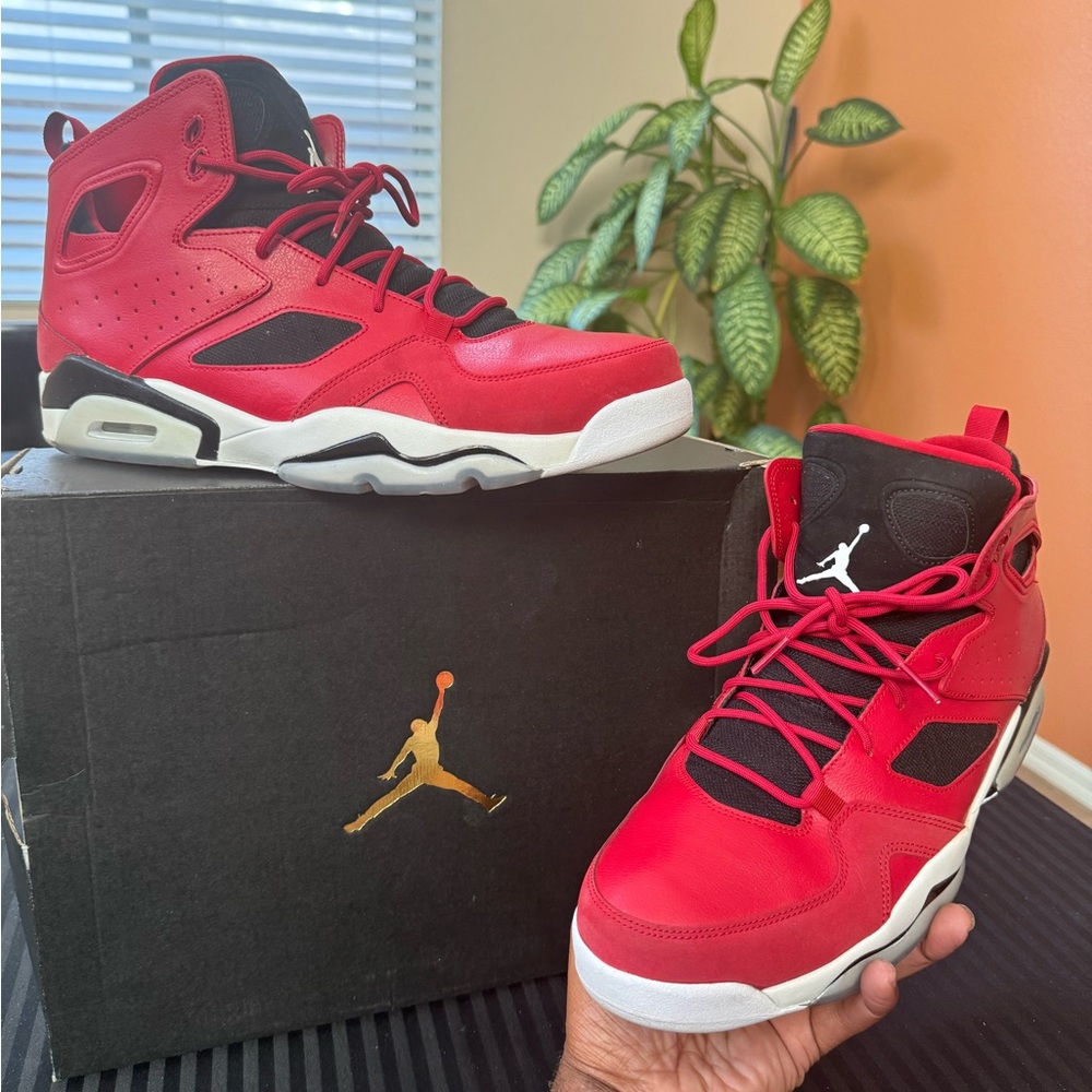 Used Jordan Flightclub 91 Gym Red/White-Black 555475-600 - US Size 13